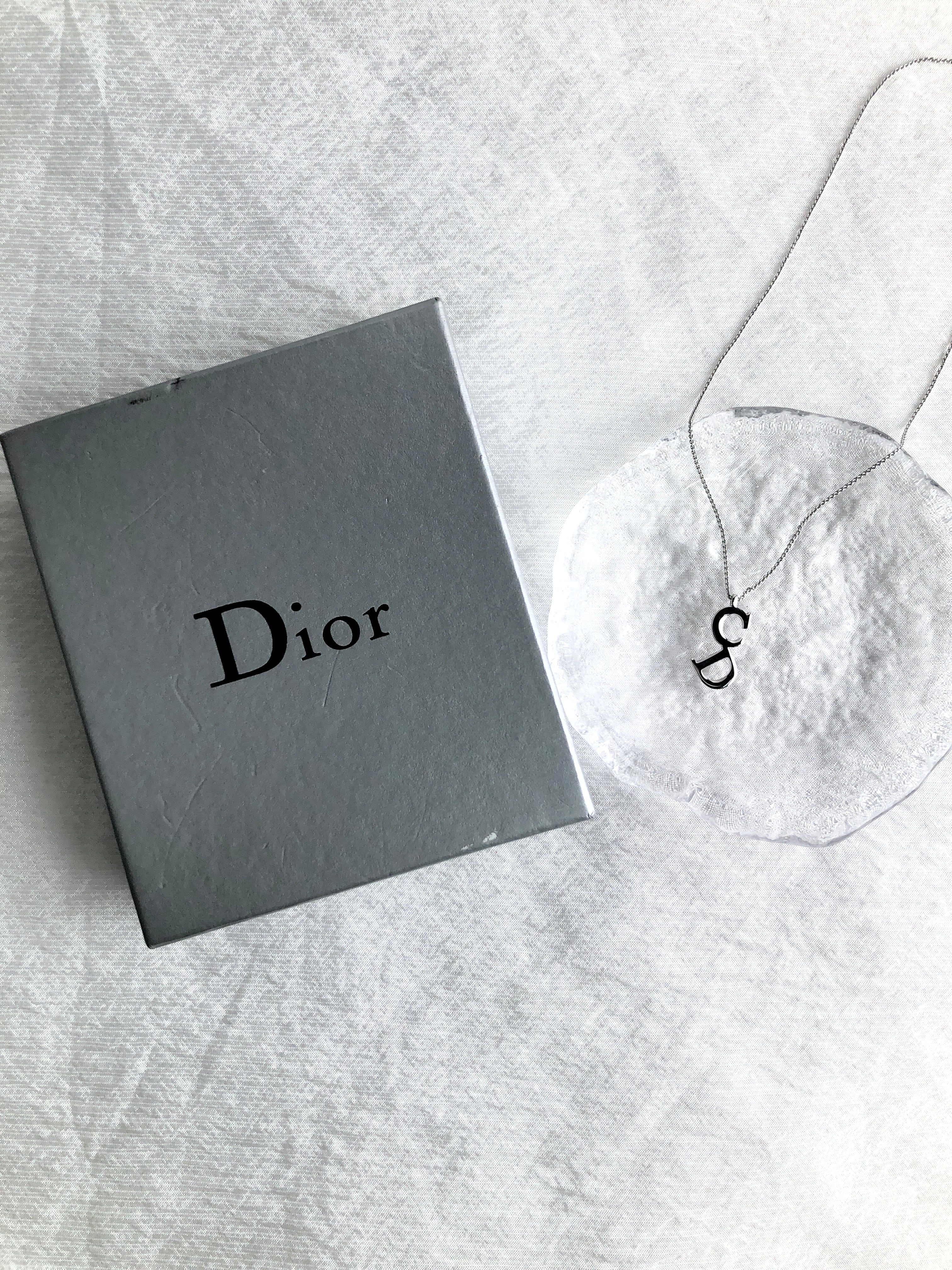 Christian Dior クリスチャン ディオール ネックレス シルバー CDロゴ
