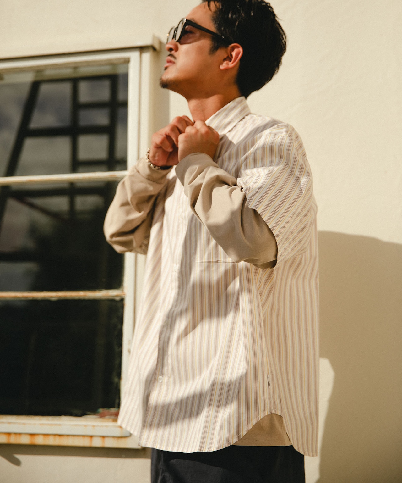 【#Re:room】2WAY SWITCHING LAYERED SHIRTS［RES088］