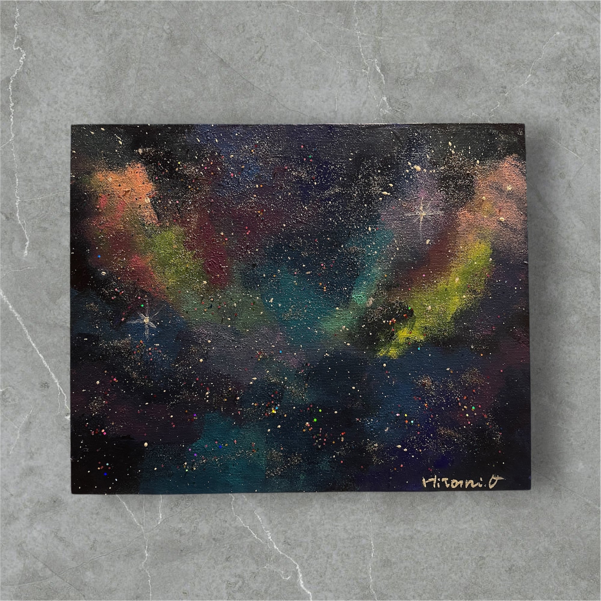 A-63/25】絵画原画 抽象画 風景画 S4号 キャンバス 真作 インテリア