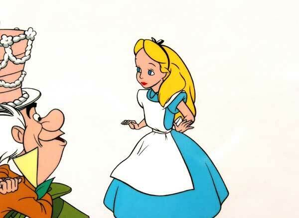 ディズニー セル画 不思議の国のアリス 展示用フック付 インテリア アート Disney セル画 絵画 ディズニー絵画 ポスター