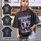 \SALE/◆ストーンウォッシュ グラフィック Tシャツ◆wi-509572