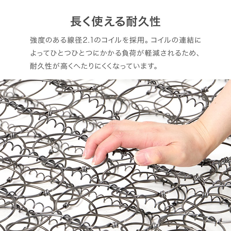 【レビュー特典付き】完成品 ボンネルコイルマットレス 圧縮ロールタイプ 4サイズ展開 寝具 一人暮らし ワンルーム 幅97cm