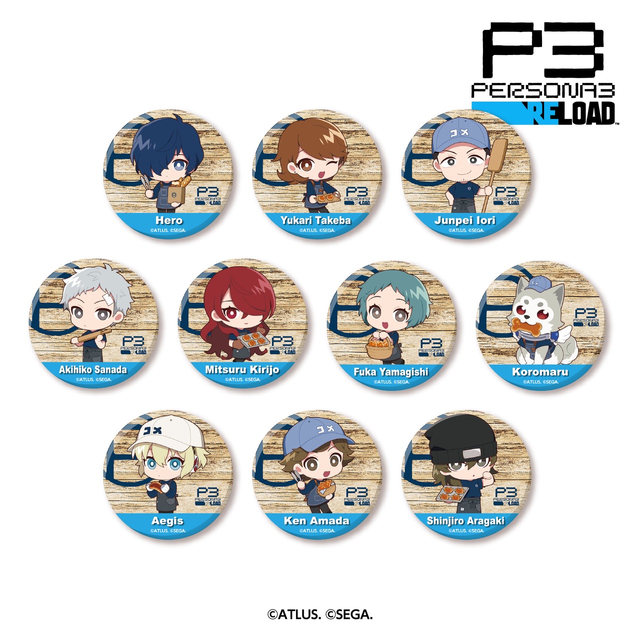 『ペルソナ3 リロード』『ペルソナ5 ザ・ロイヤル』×R Baker コラボ限定　缶バッジ P3R（ブラインドパッケージ）