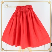 フラダンス 衣装 パウスカート レッド系 ワンカラー 無地 シングル シンプル 華やか 鮮やか 明るい 情熱的 目を引く かわいい 赤 真っ赤 ハワイアン アロハ フラ ダンス レッスン 練習 可愛い おしゃれ フェスティバル エレガント 発表会