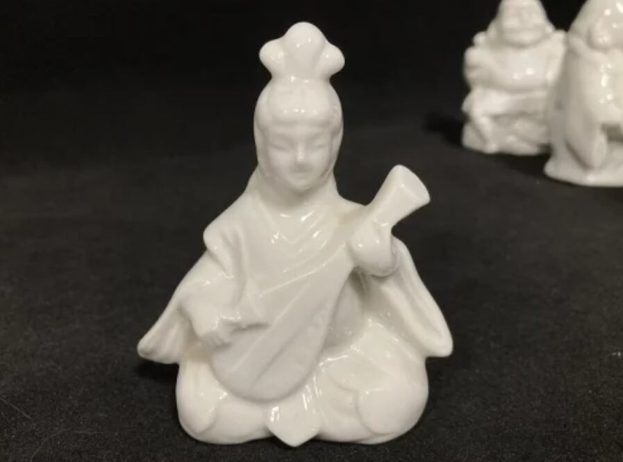 セール中! 中国美術 七福神 白磁 寿老人立像 健康運、幸運アップ
