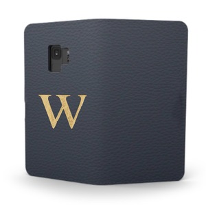 Galaxy Premium Shrink Leather Case (Navy)  : Book cover Type