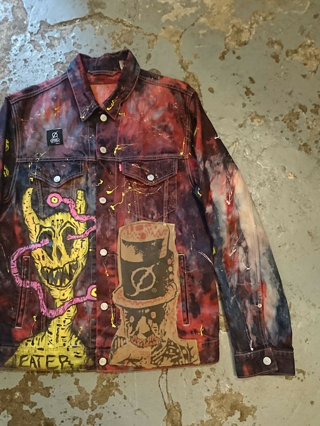EATER OF WORLDS HAND PAINT Levi's Jacket