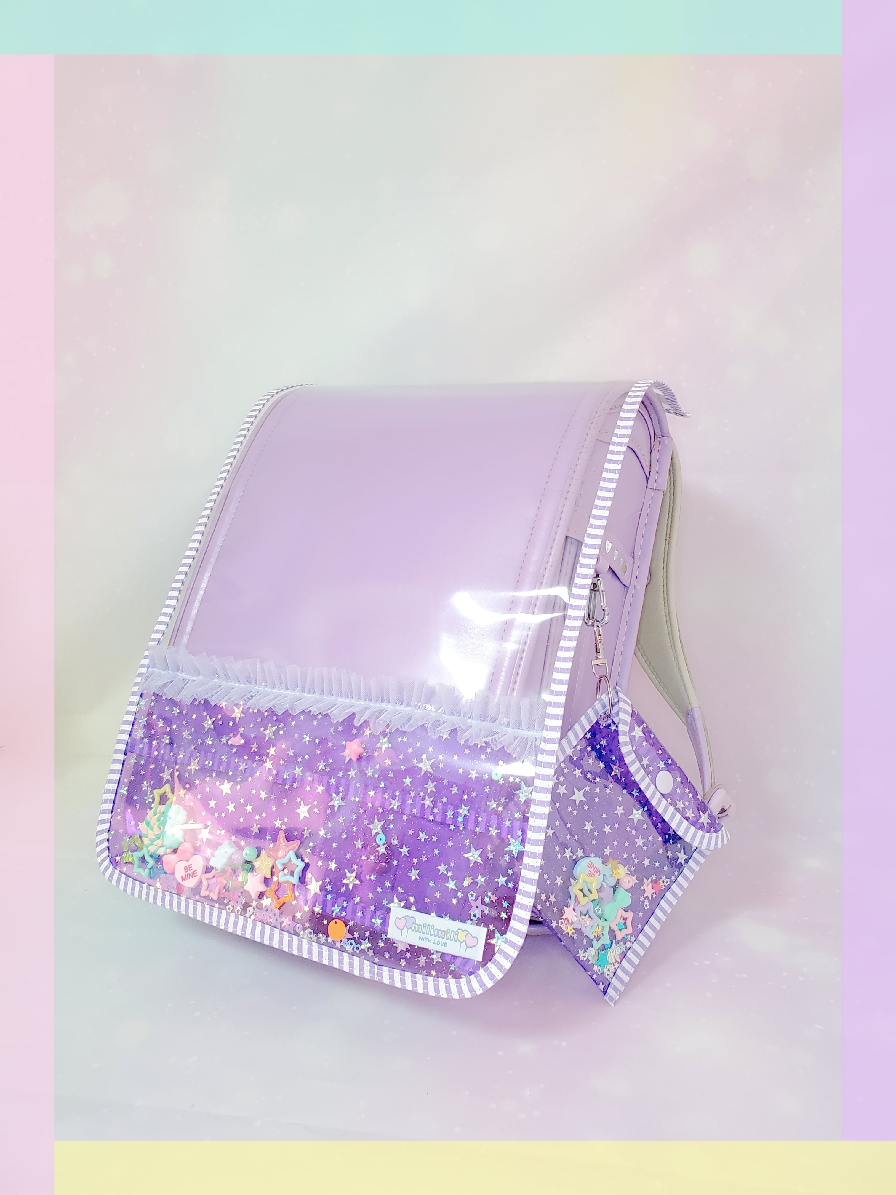 新品未使用 ランドセル 紫 パープル 女の子 入学 ランドセル 新品 シンプル パープル 紫 可愛い 上手い 女の子