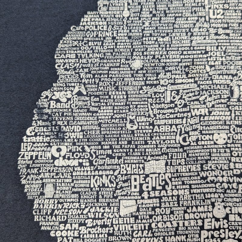90s FAMILY TREE OF ROCK & ROLL Print T-Shirt (XL) | Wonder Wear