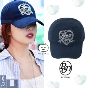 ★Red Velvet ジョイ 着用！！【RONRON】LADY AND THE TRAMP BALL CAP NAVY