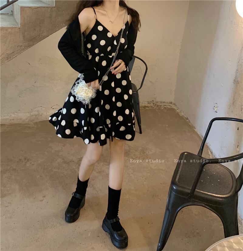 スタンダードVネックドレス サマー薄手セーター レトロ 夏物 ドラファッションホール96721477796