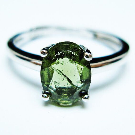 モルダバイト リング 指輪 12号 フリーサイズ 一点物 メール便可 [M便 1/20] 199-481