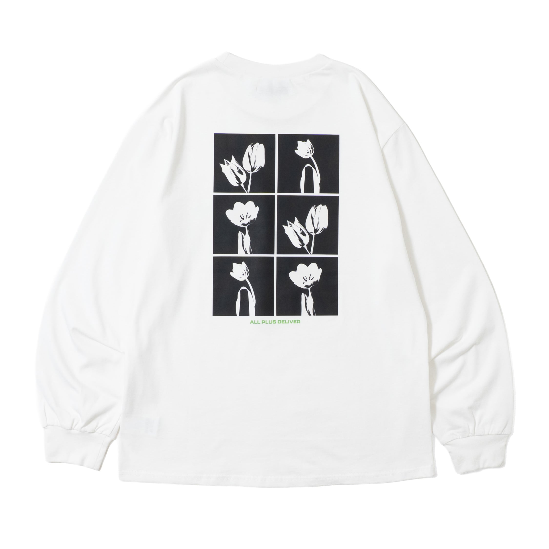 APD TULIP GRID LS TEE / WHITE
