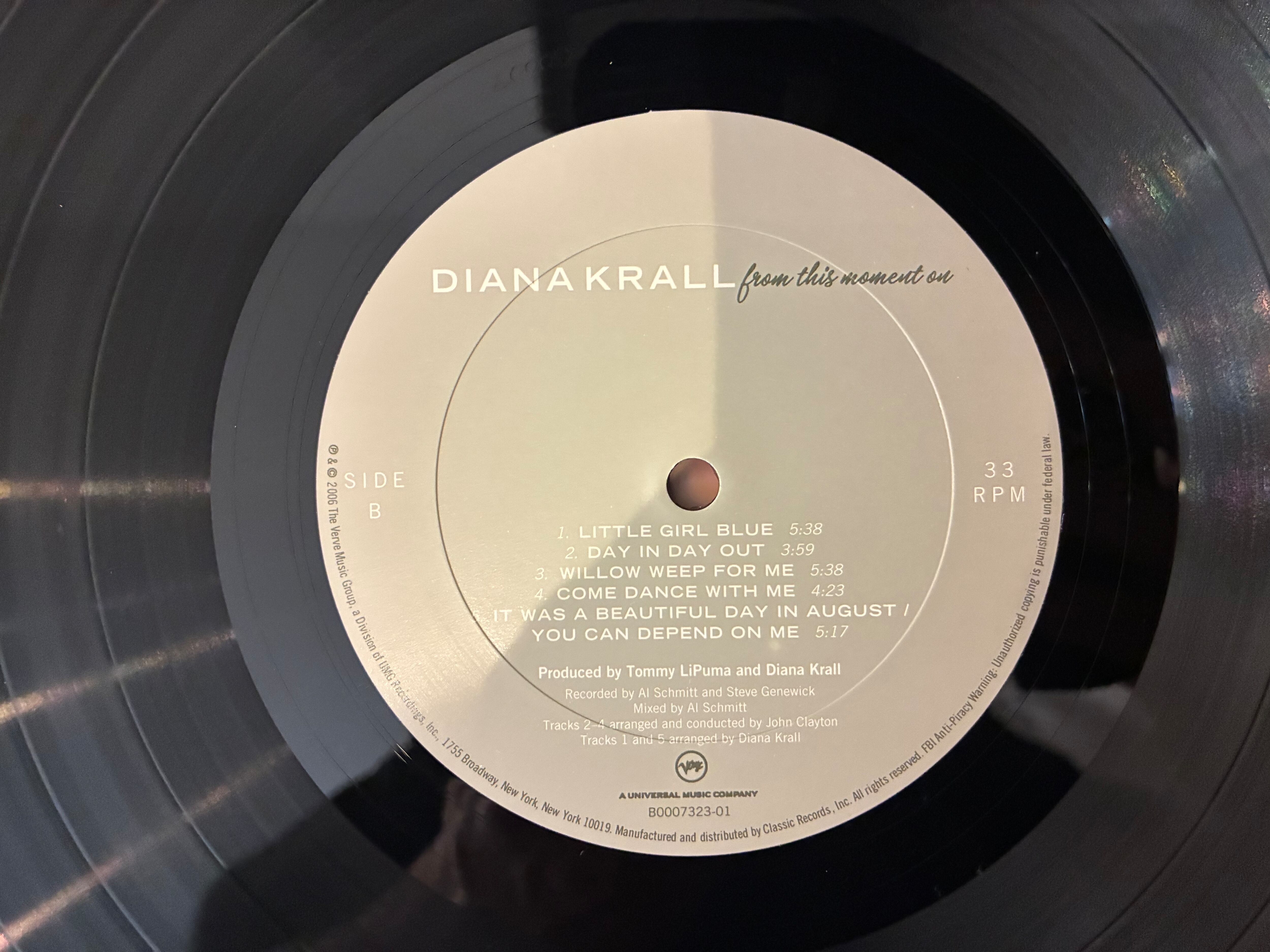 DIANA KRALL / FROM THIS MOMENT ON | sixteen records (シックス