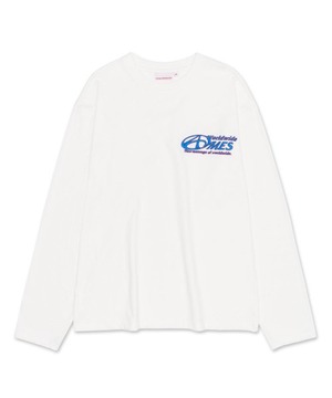 [AMES-WORLDWIDE] SYMBOL LOGO EMBROIDERY LS TEE WHITE
