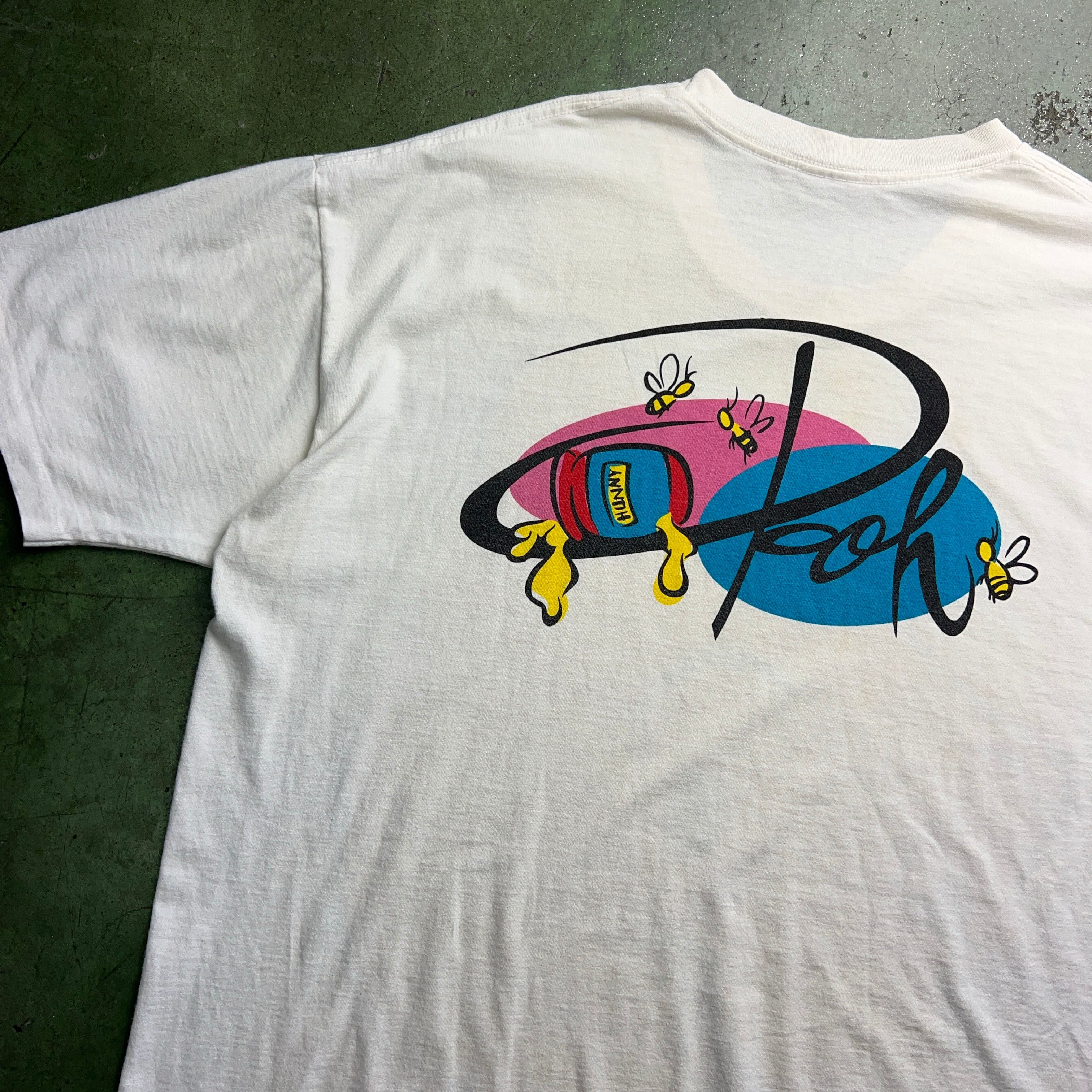 90's Big Pooh Tshirt 90年代 ディズニー プーさん Tシャツ 白T 90's Big Pooh Tshirt 90年代 ディズニー プーさん Tシャツ 白T