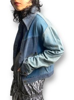 Crazy pattern denims jacket