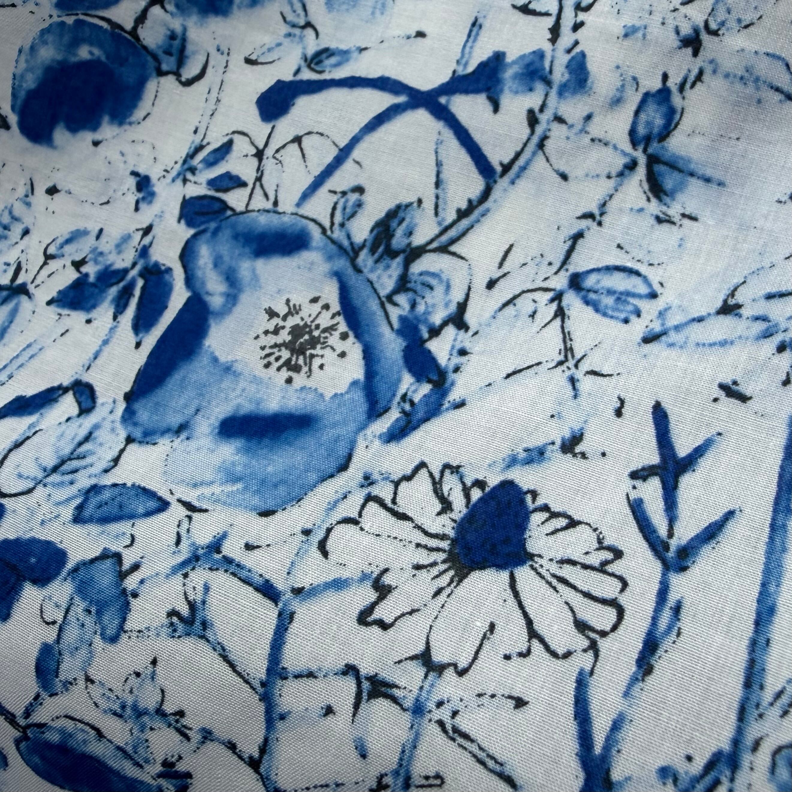 R&D.M.Co-/OLDMAN'S TAILOR オールドマンズテーラー BLUE FAIRLY SHAWL