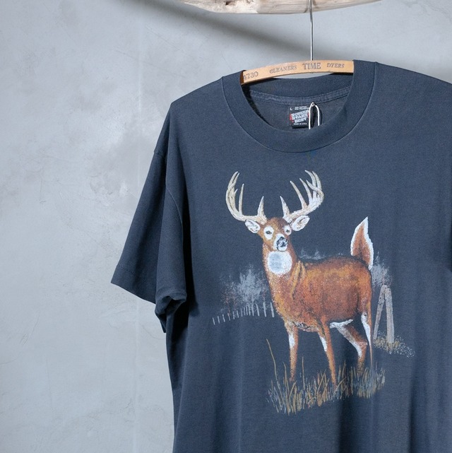 90s SCREEN STARS アニマルTシャツ　“シカ”