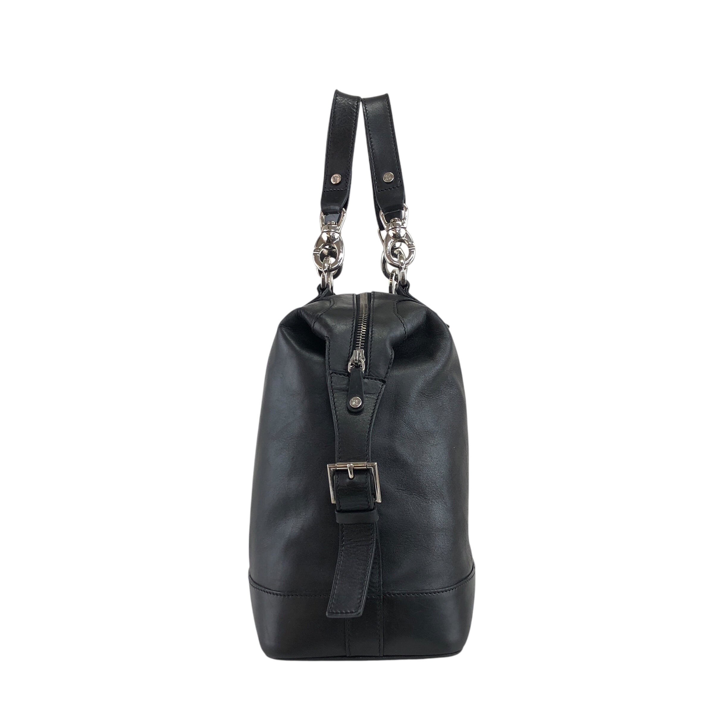 CELINE セリーヌ ハンドバッグ ブラック ブラゾン レザー vintage
