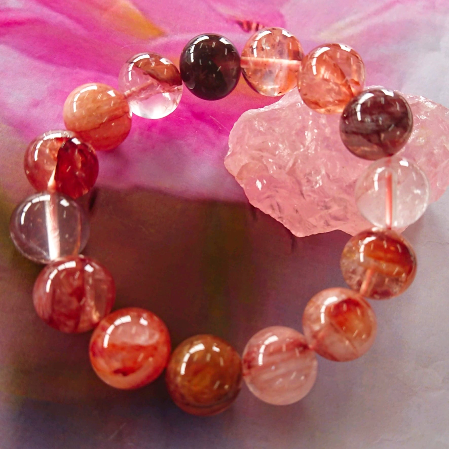 運気急上昇！幸運へ導く！開眼入魂済み！ピンクファイヤーアゼツライト