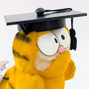 ☆ VINTAGE 1980年代初期☆【 Garfield ( ガーフィールド ) 】『 Garfield ガーフィールド 卒業式 ミニプラッシュ 』ぬいぐるみ / プラッシュ / plush / 1980年代年製 〚アメリカン雑貨 アメトイ〛