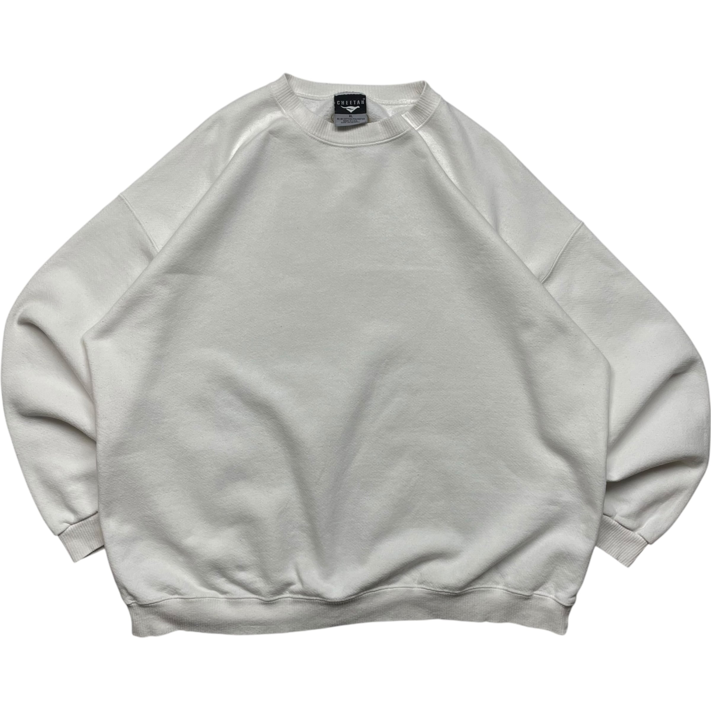 《XL》CHEETAH チーター スウェット 無地 ホワイト USA製 no.6232