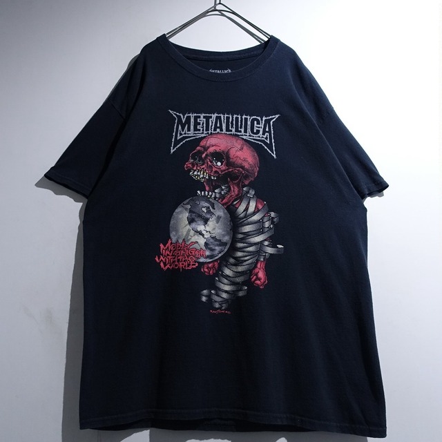"METALLICA" Black Print Design Band T-Shirt