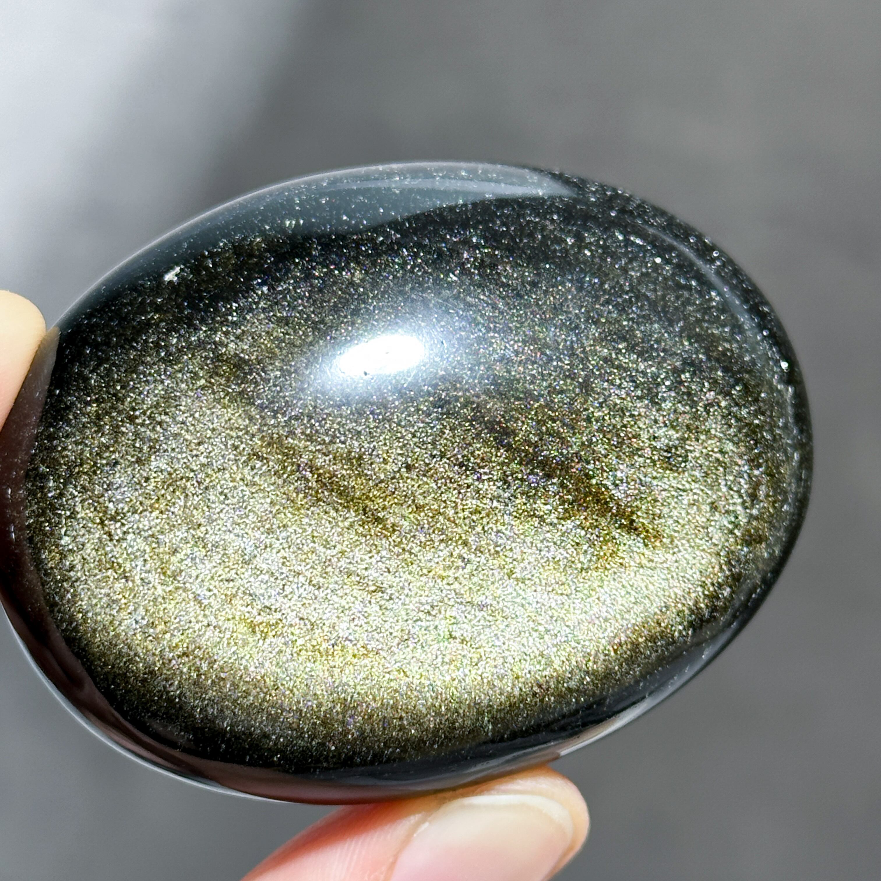 ゴールドオブシディアンパームNo.580 ゴールデンシーンオブシディアン パーム58◇Goldensheen obsidian