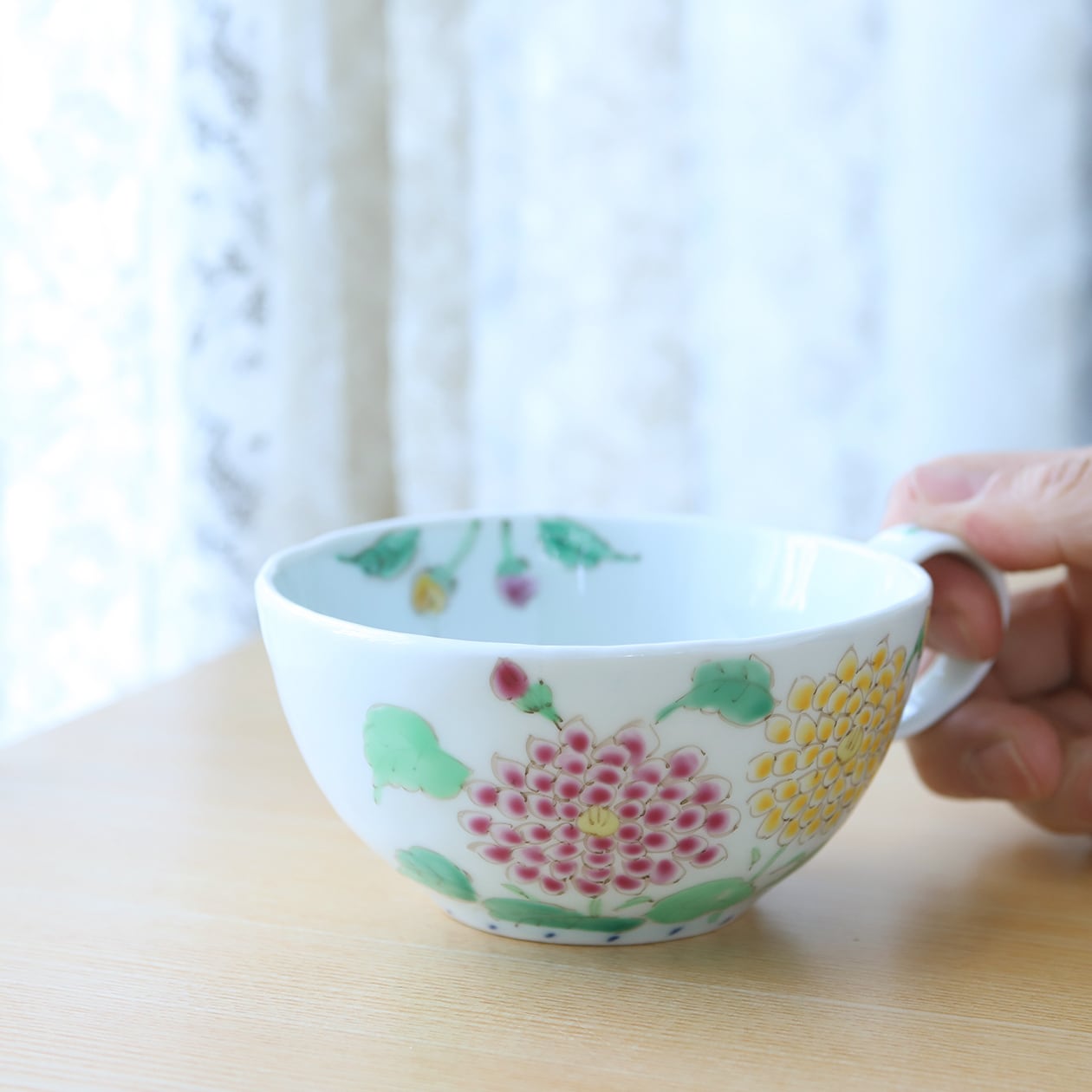 藍水「ダリア カフェボール」 うつわ藍水(波佐見焼)