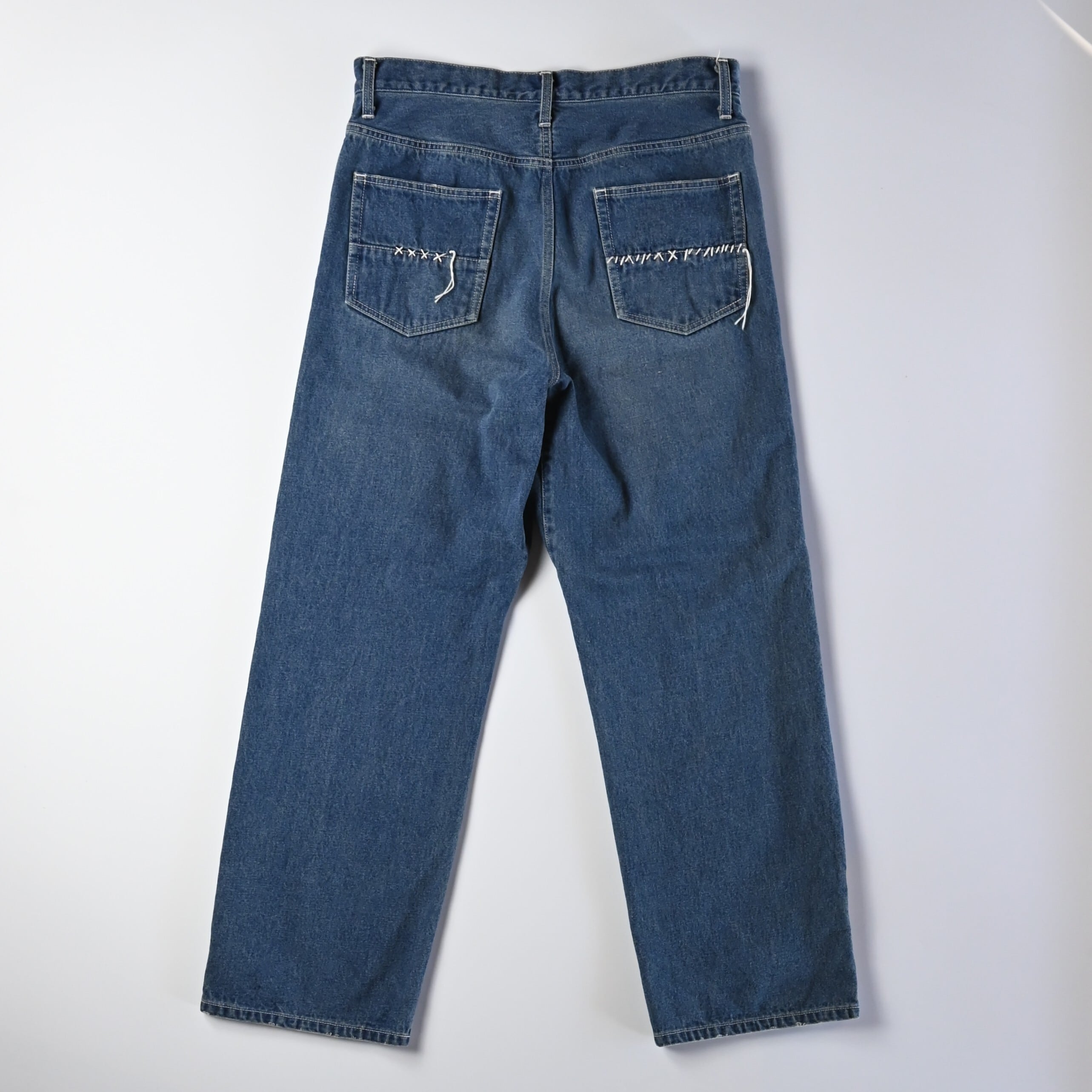 KUON / Sashiko Mended Denim Trousers | GANKO