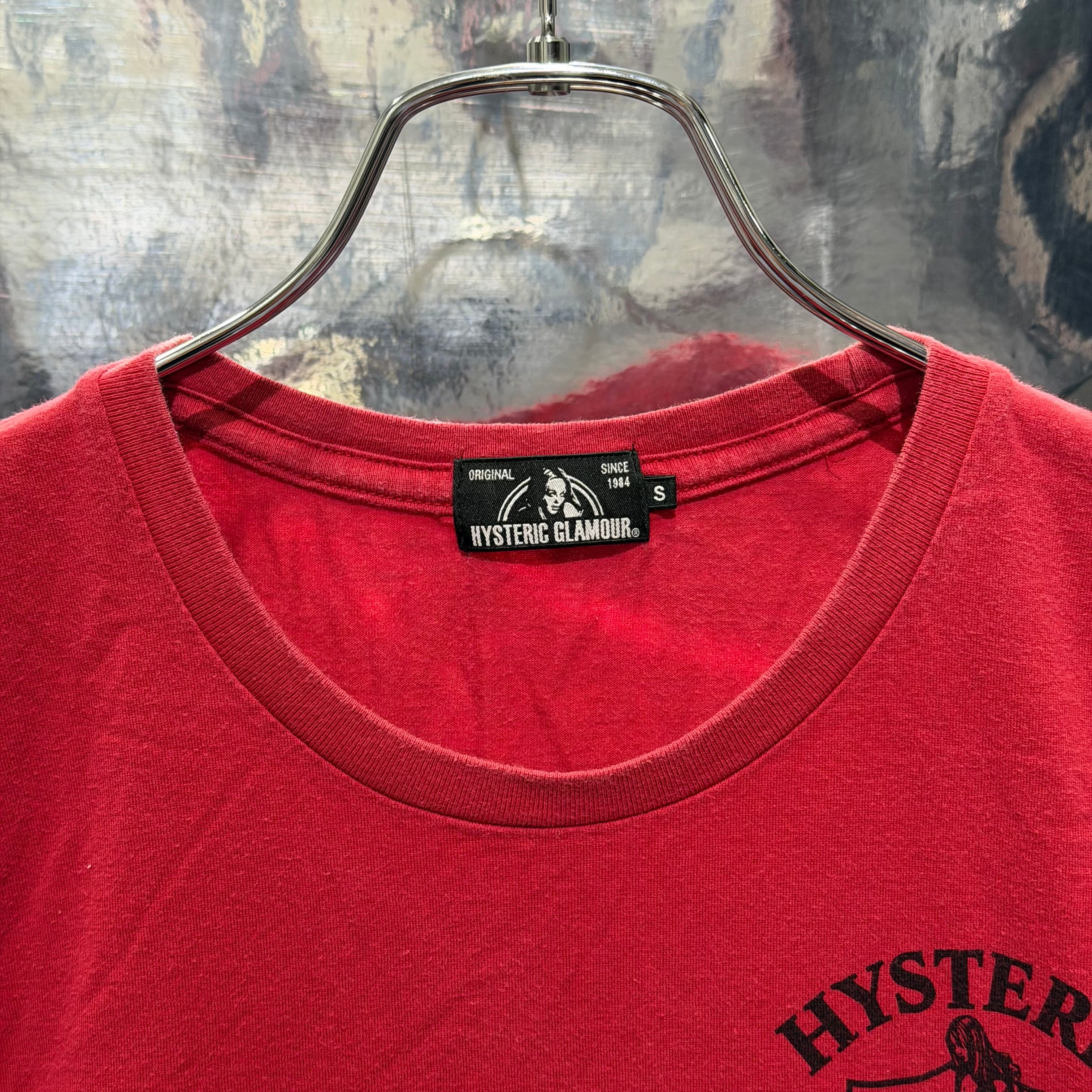 HYSTERIC GLAMOUR BRACK PARADISE プリント Tシャツ レッド