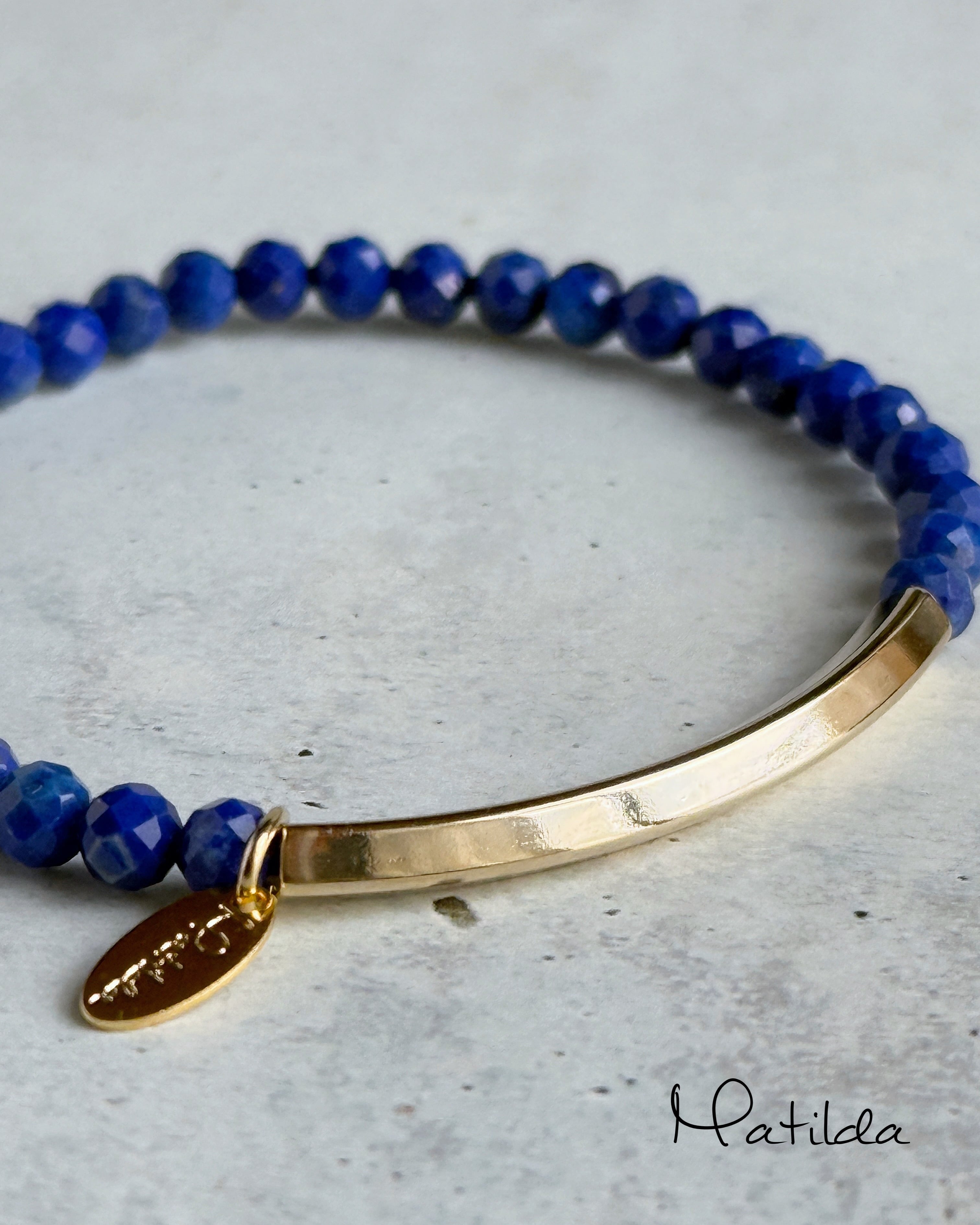 Tube & stone bracelet(ラピスラズリ)