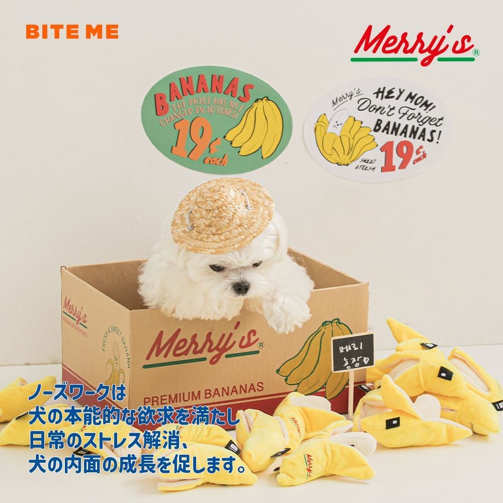 BITEME バナナノーズワーク ペット 犬 おもちゃ 知育おもちゃ 嗅覚