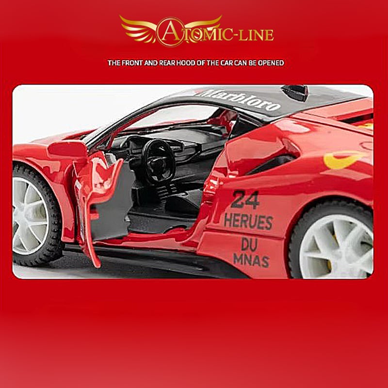 フェラーリ SF90 Marlboro ミニカー 1/32 ライト点灯 エンジンサウンド