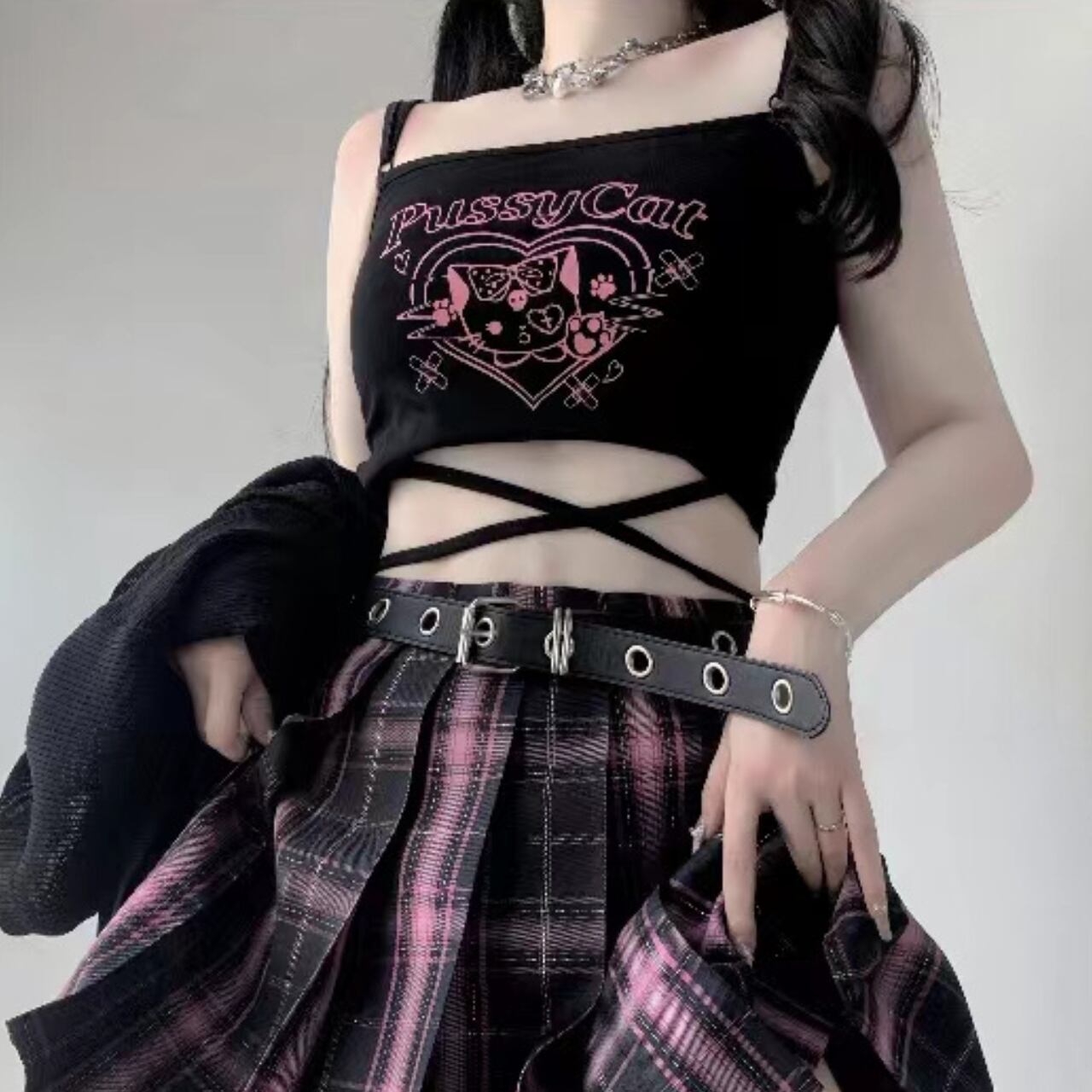 ダークネコキャミソール　1154