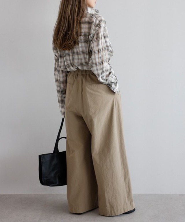 エアリーチェックリラックスシルエットシャツ