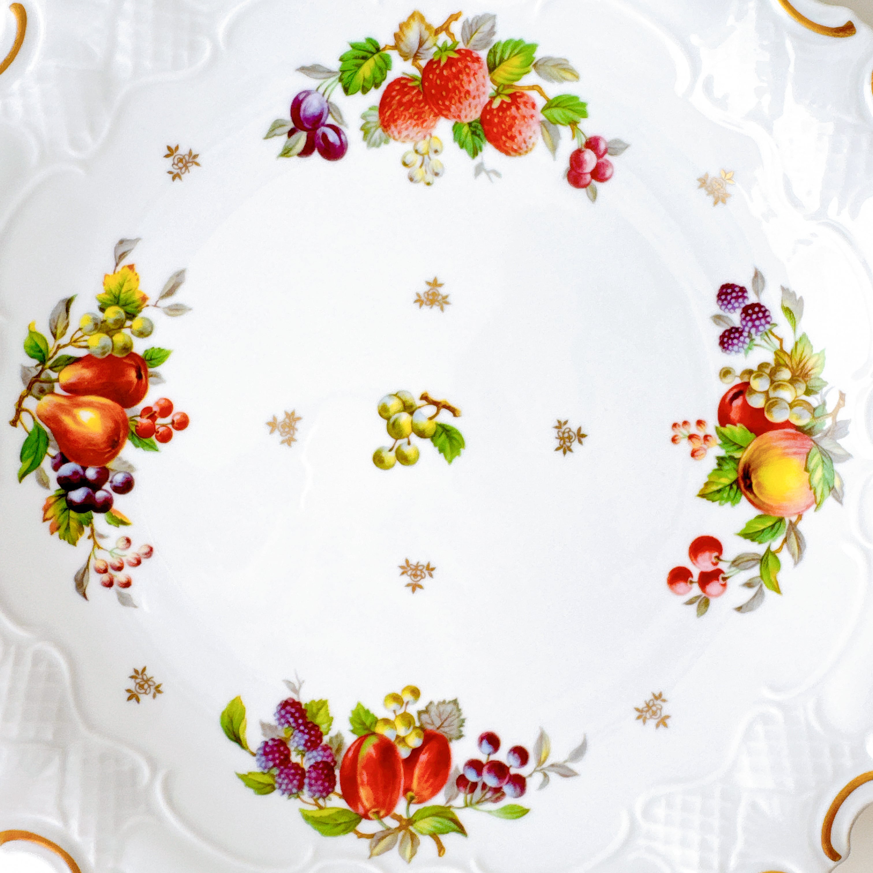 ライヒェンバッハ チューリンゲンポーセリン　大皿+盛皿、菓子皿　計２枚 vintage】【未使用】【Germany】Reichenbach Thuringian Porcelain