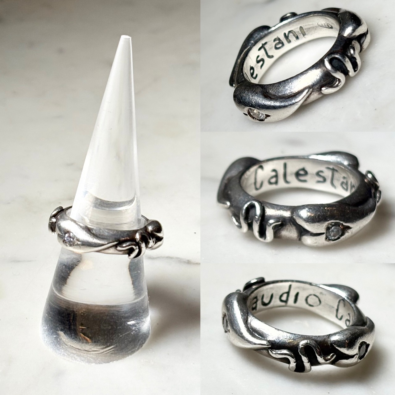 CLAUDIO CALESTANI heavy gauge silver ring