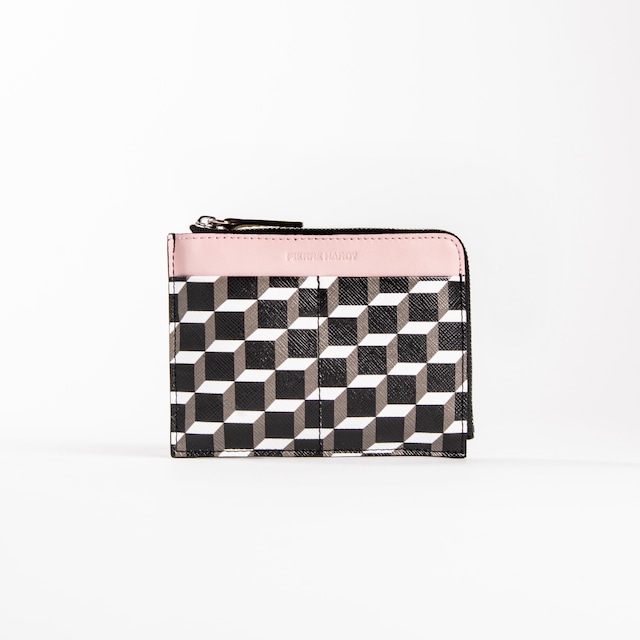 PIERRE HARDY　WALLET　BLACK WHITE PINK