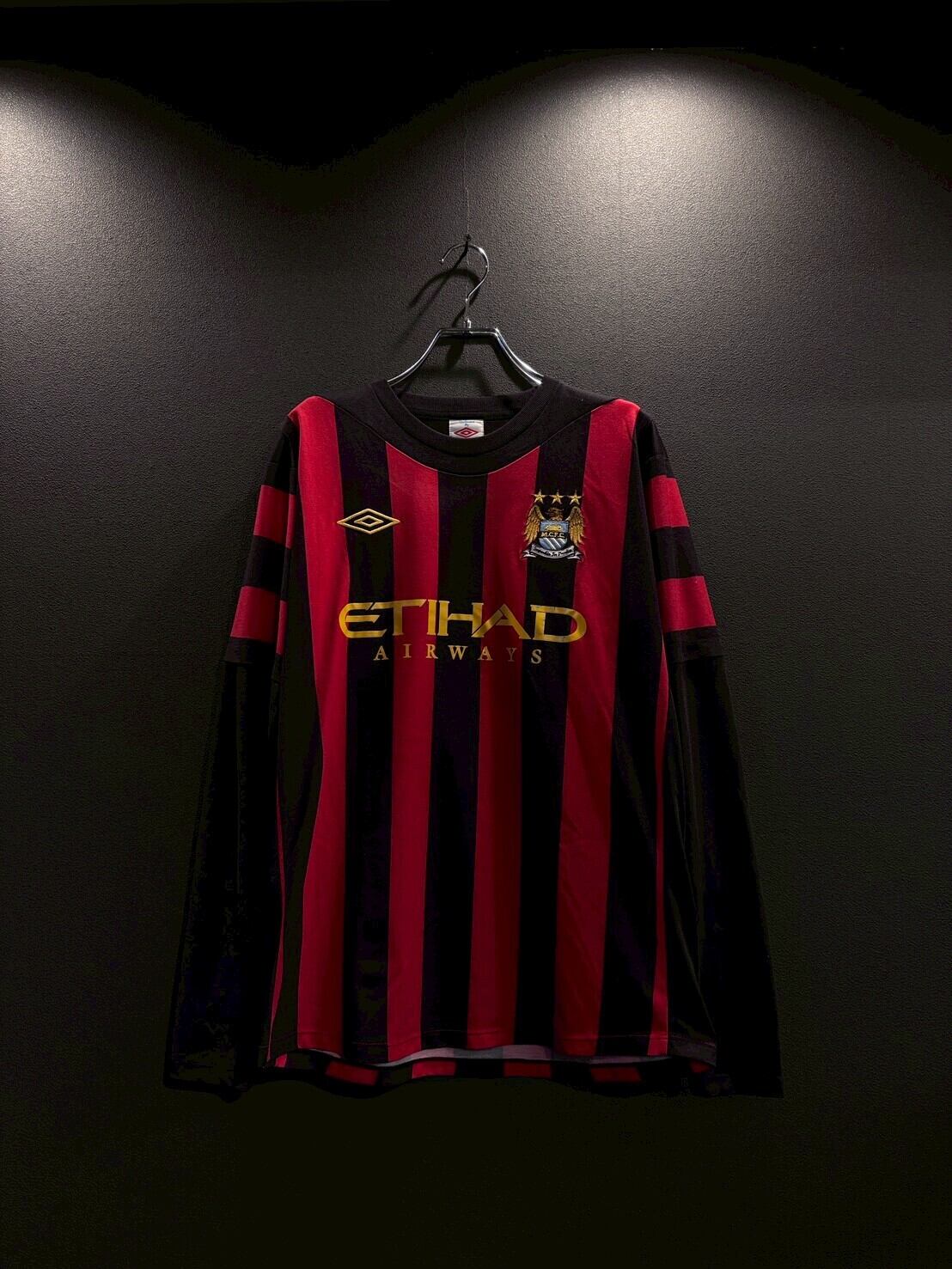 マンチェスター・シティ アグエロ 16 シャツ 2011-12 UMBRO Manchester City #16 Sergio Agüero Away L/S Football