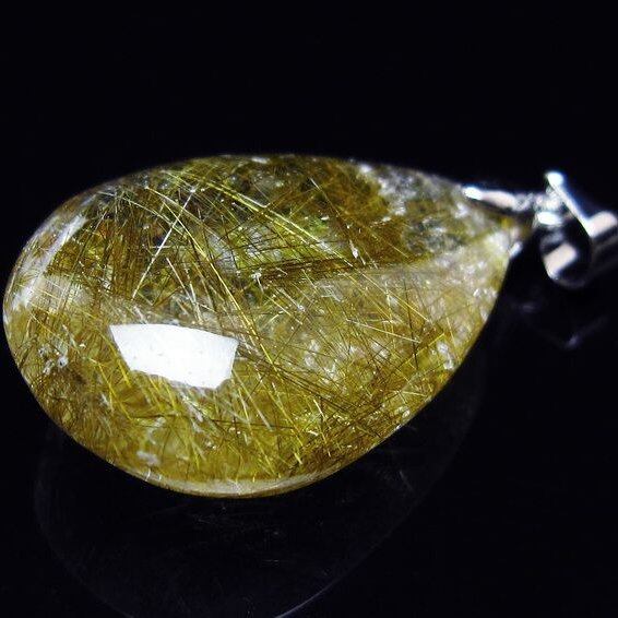 プラチナルチルクォーツ ペンダント 一点物 メール便可 [M便 1/20] 112-13158