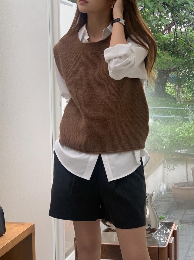 (verveine) corben wool knit vest / 3color