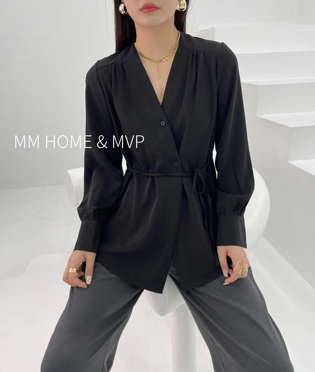 カシュクールブラウス　AJ42441-2082