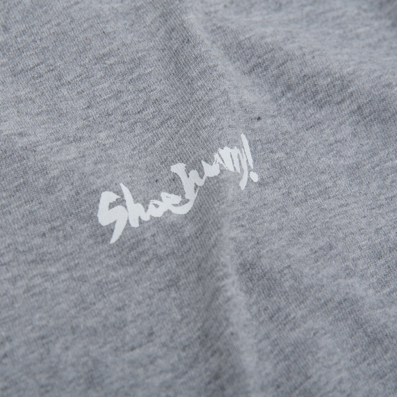 SHOEHURRY! SMALL LOGO COTTON LONG T-SHIRT(MIX GRAY/WHITE) | 綿素材長袖Tシャツ(ミックスグレー/ホワイト)