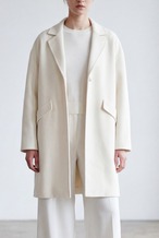WOOL CASHMERE PEARL COAT WHITE