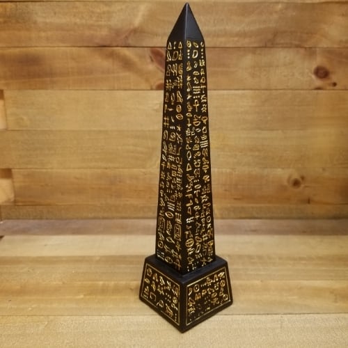 5307【エジプシャン】古代エジプト オベリスク ブラック レジン像