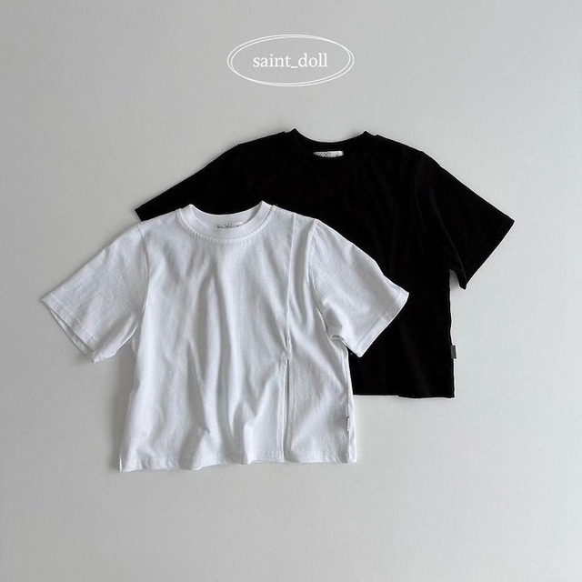 [SAINTDOLL] Diagonal cut tee (XL/JS/JM) / [세인트돌] 사선절개티 (XL/JS/JM)
