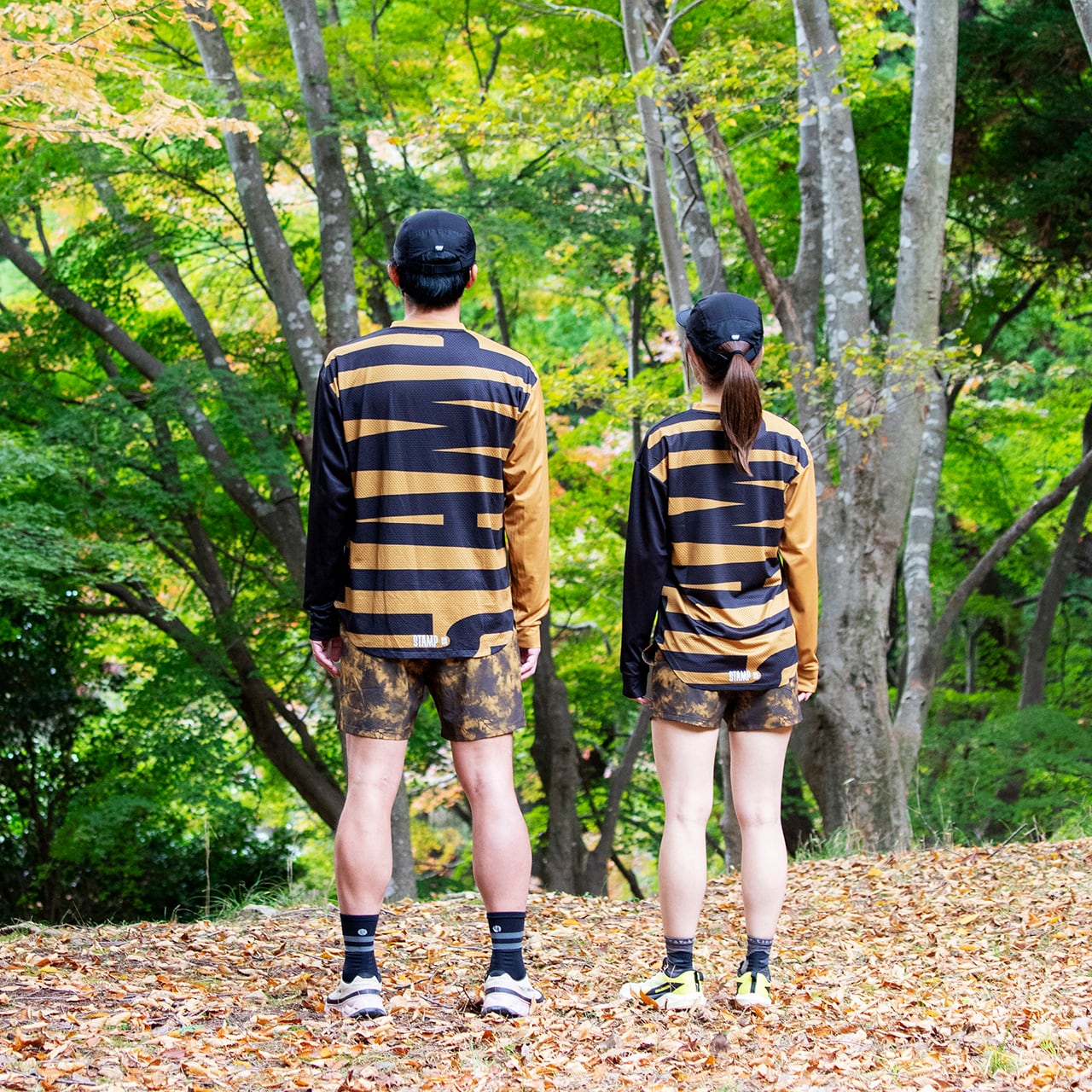 STAMP チェック柄 ブラックショーツ STAMP 3 POCKET SHORTS (TIEDYE -BLACK＆BROWNS) | STAMP Run&Co