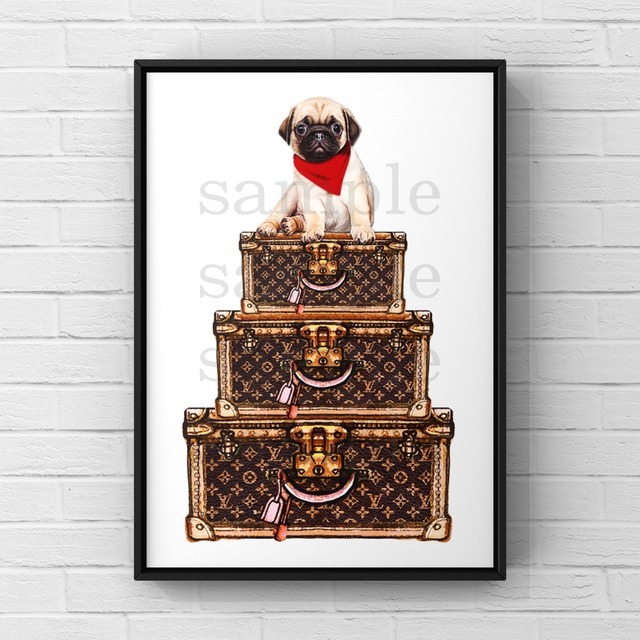 1304 ルイヴィトン 犬 アートポスター Sena S Artgallery オマージュ アートポスター 1304 ルイヴィトン 犬 アートポスター Sena S Artgallery オマージュ アートポスター